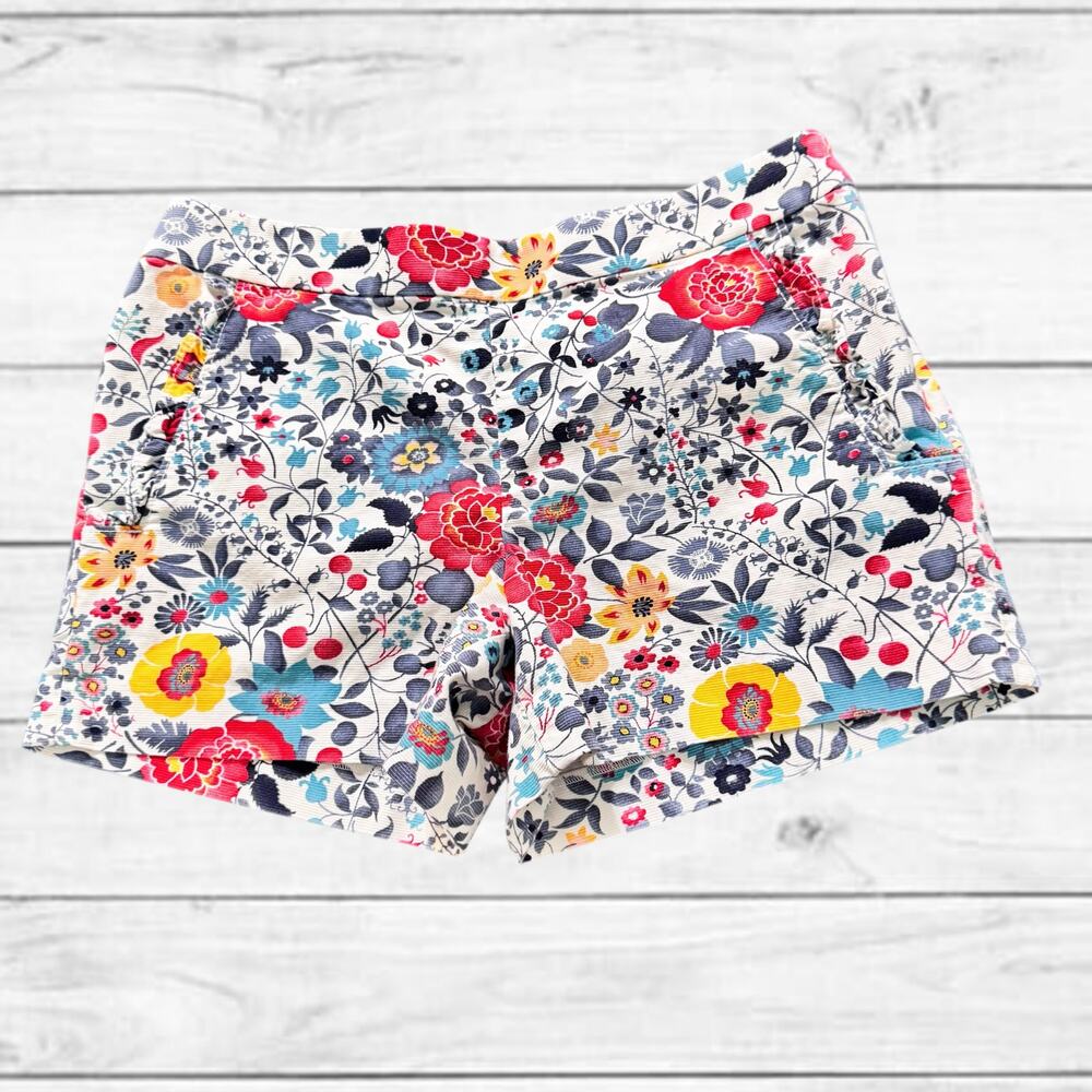 32. LOFT Bold Floral Print Shorts Size 2 Side Zip